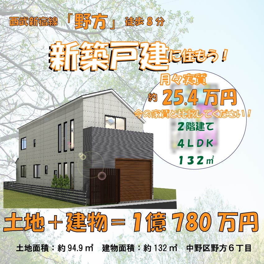 中野区野方６丁目　土地