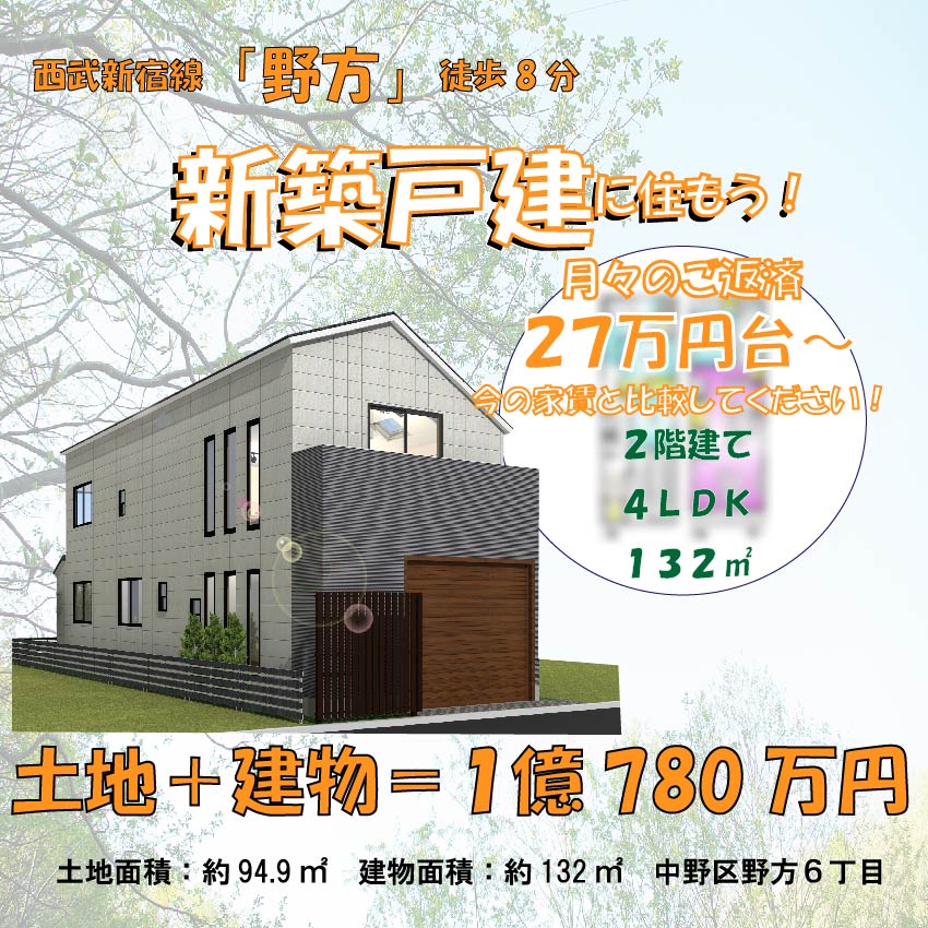 中野区鷺宮６丁目　土地