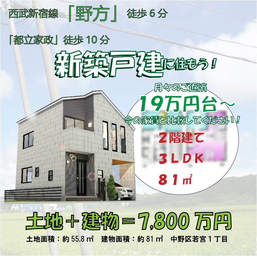 中野区鷺宮６丁目　土地